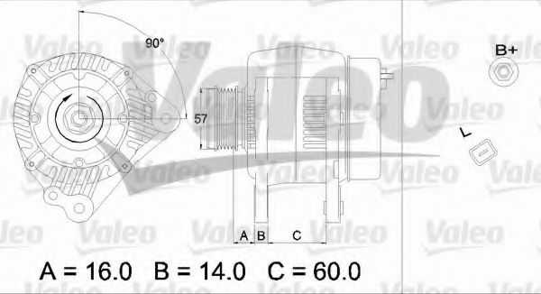 VALEO Alternator 10135972 - VALEO
