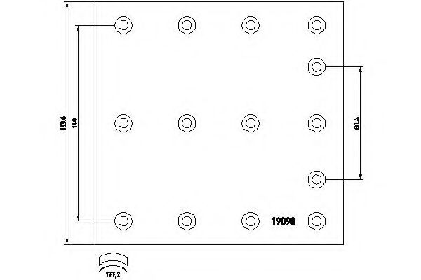 TEXTAR Brake Lining Kit, drum brake 13064435 - TEXTAR