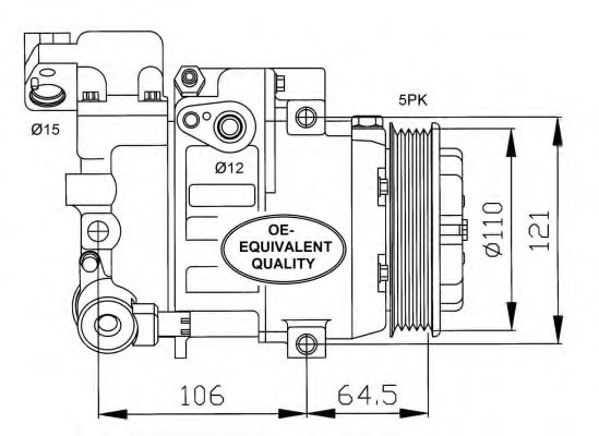 NRF Compressor, air conditioning 11541072 - NRF
