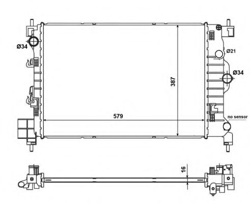 NRF Radiator, engine cooling 11601569 - NRF