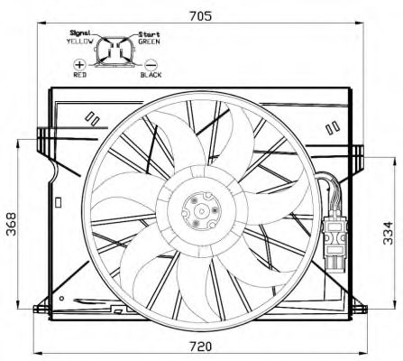 NRF Fan, engine cooling 11484313 - NRF