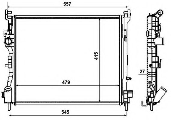 NRF Radiator, engine cooling 11545001 - NRF
