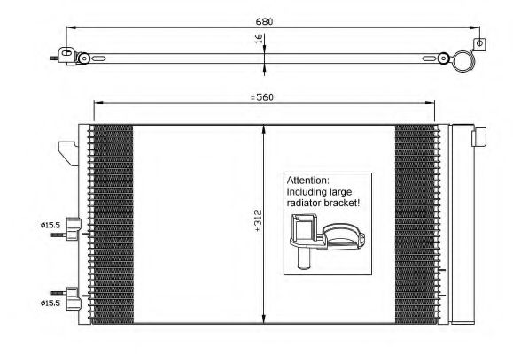 NRF Condenser, air conditioning 11542194 - NRF