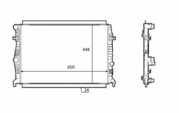 NRF Radiator, engine cooling 11601551 - NRF