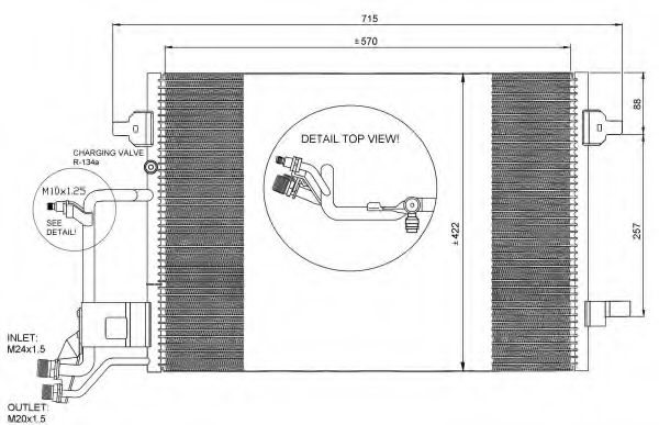 NRF Condenser, air conditioning 11541815 - NRF