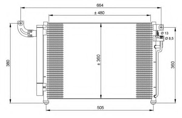 NRF Condenser, air conditioning 11542140 - NRF