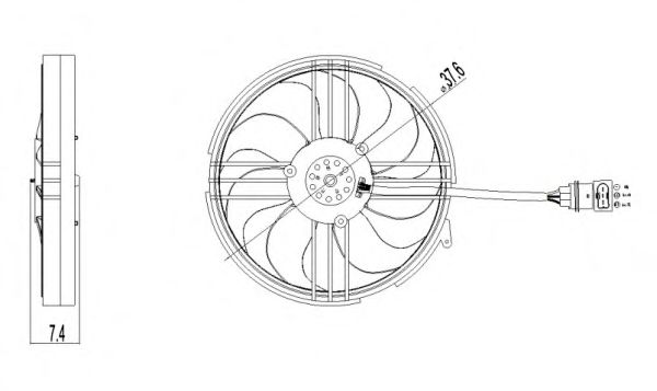 NRF Fan, engine cooling 11542560 - NRF