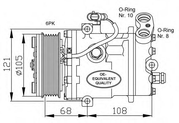 NRF Compressor, air conditioning 11541121 - NRF