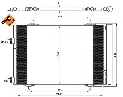 NRF Condenser, air conditioning 11542213 - NRF