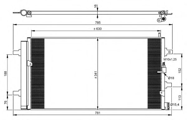 NRF Condenser, air conditioning 11541761 - NRF