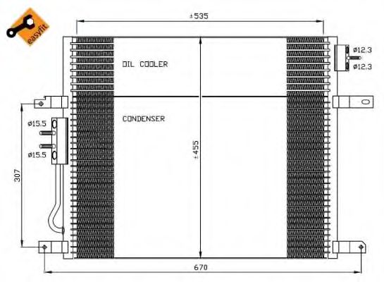 NRF Condenser, air conditioning 11542015 - NRF