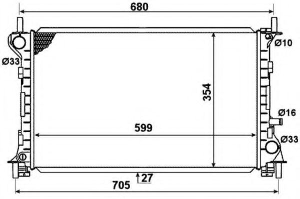NRF Radiator, engine cooling 11545002 - NRF