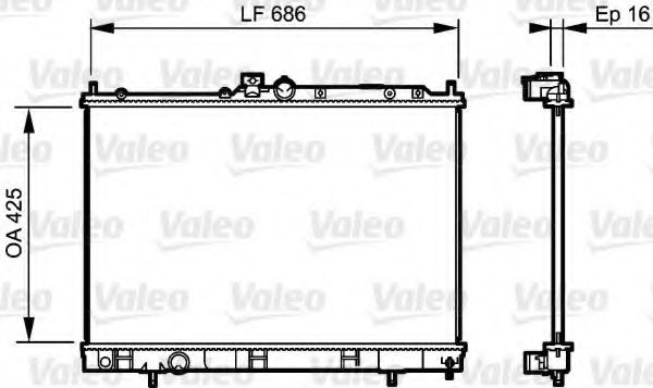 VALEO Radiator, engine cooling 10231706 - VALEO