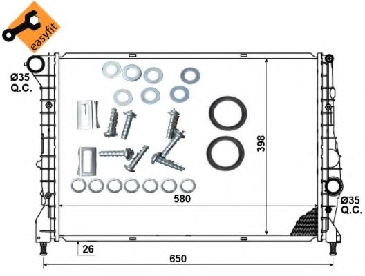 NRF Radiator, engine cooling 11543881 - NRF