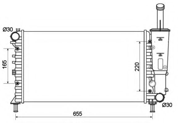 NRF Radiator, engine cooling 11543778 - NRF