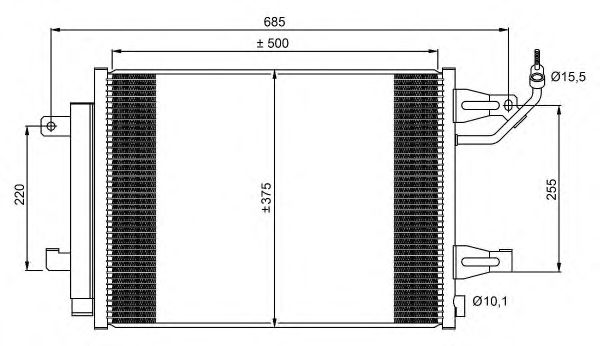 NRF Condenser, air conditioning 11541765 - NRF