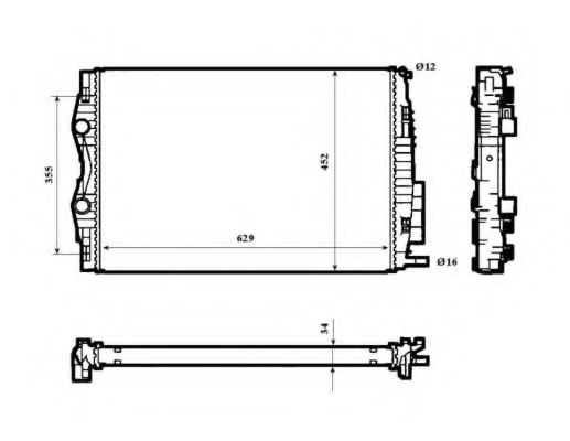 NRF Radiator, engine cooling 11544355 - NRF