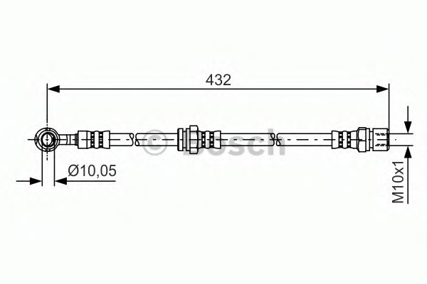 BOSCH Brake Hose 10654103 - BOSCH