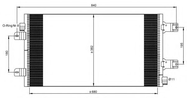 NRF Condenser, air conditioning 11542165 - NRF