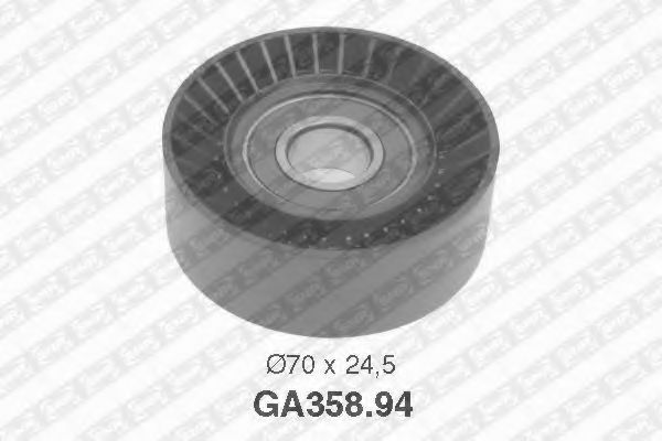 SNR Deflection/Guide Pulley, v-ribbed b 10996301 - SNR
