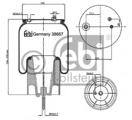 FEBI BILSTEIN Bellow, air suspension 11587603 - FEBI BILSTEIN