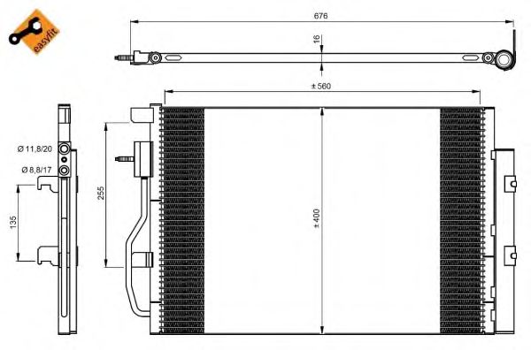 NRF Condenser, air conditioning 11541739 - NRF