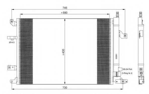 NRF Condenser, air conditioning 4411428 - NRF