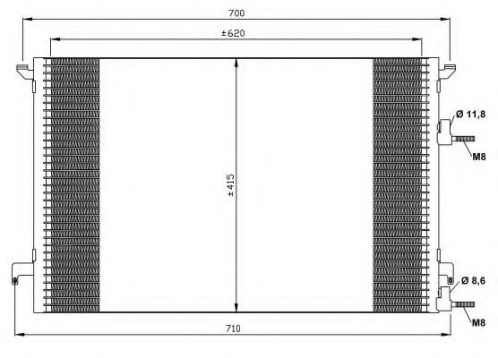 NRF Condenser, air conditioning 11541970 - NRF