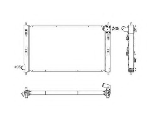 NRF Radiator, engine cooling 11544292 - NRF