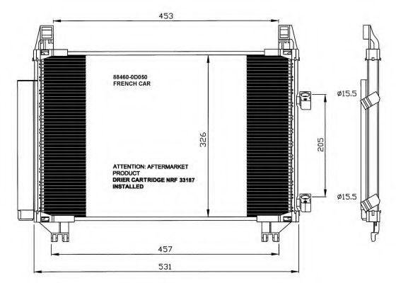 NRF Condenser, air conditioning 11542071 - NRF