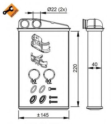 NRF Heat Exchanger, interior heating 11544557 - NRF