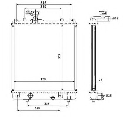 NRF Radiator, engine cooling 11524020 - NRF
