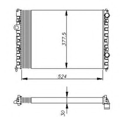 NRF Radiator, engine cooling 11545148 - NRF