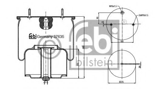 FEBI BILSTEIN Bellow, air suspension 11586867 - FEBI BILSTEIN