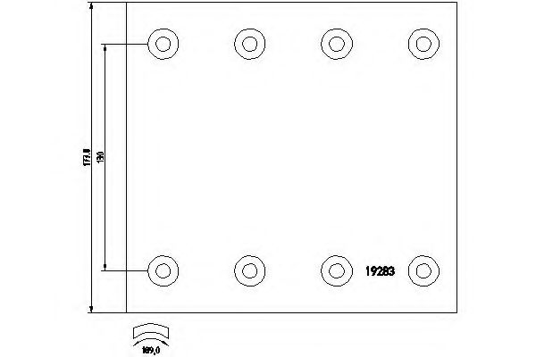 TEXTAR Brake Lining Kit, drum brake 13033668 - TEXTAR