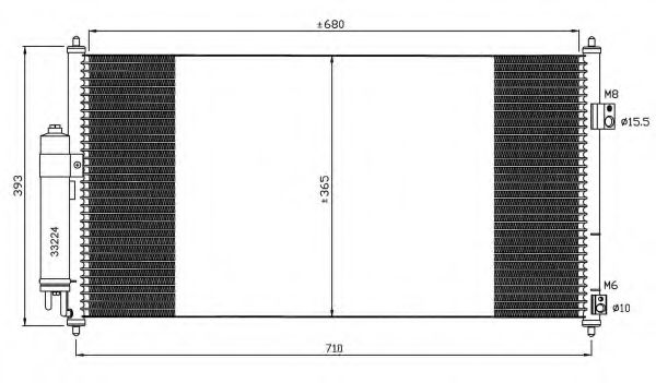 NRF Condenser, air conditioning 11541995 - NRF