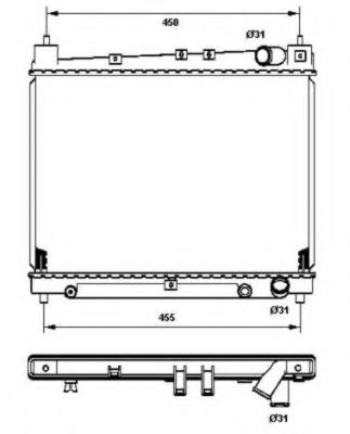 NRF Radiator, engine cooling 11543860 - NRF