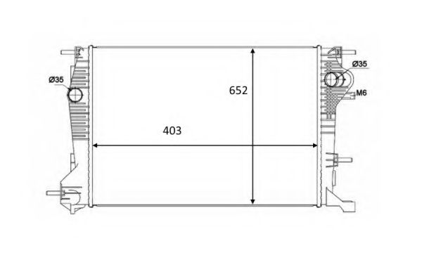 NRF Radiator, engine cooling 11545388 - NRF