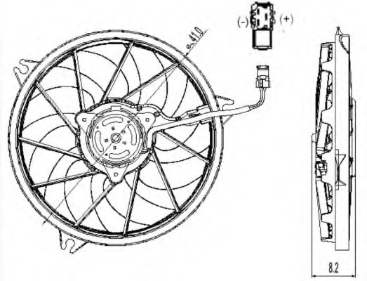NRF Fan, engine cooling 11542482 - NRF