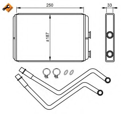 NRF Heat Exchanger, interior heating 11544501 - NRF