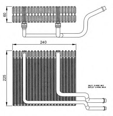 NRF Evaporator, air conditioning 11542313 - NRF