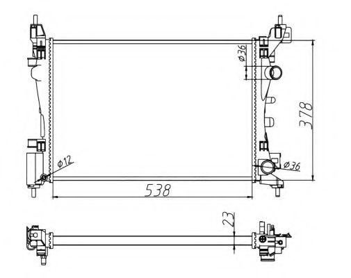 NRF Radiator, engine cooling 11544686 - NRF