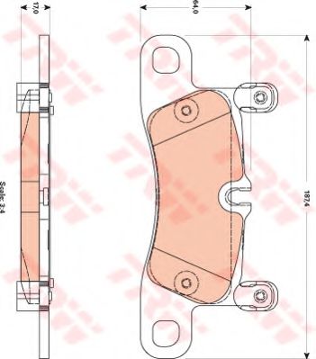 TRW Brake Pad Set, disc brake 10707355 - TRW