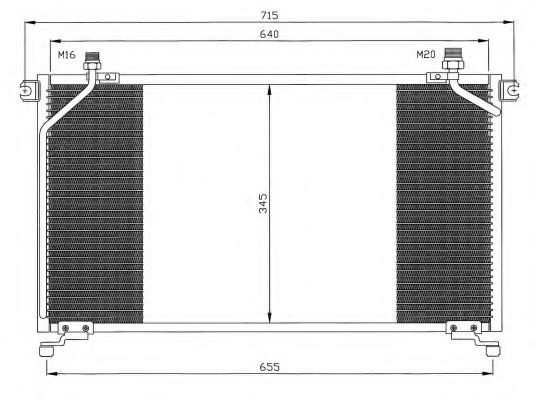 NRF Condenser, air conditioning 3776599 - NRF