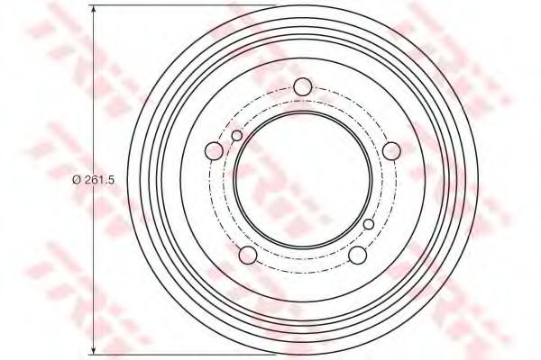 TRW Brake Drum 10766724 - TRW