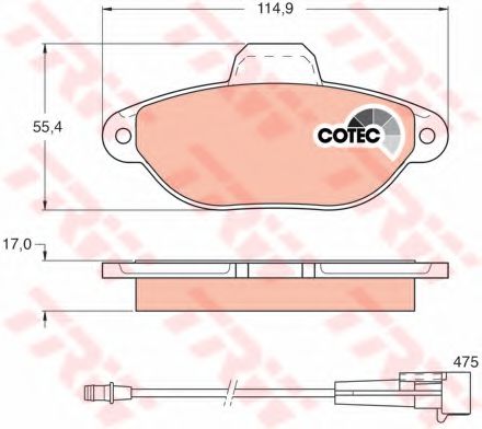 TRW Brake Pad Set, disc brake 10697324 - TRW