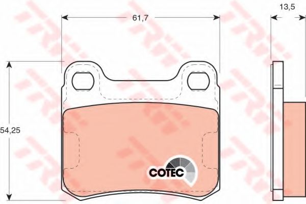 TRW Brake Pad Set, disc brake 4700715 - TRW