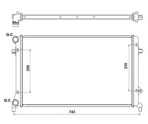 NRF Radiator, engine cooling 11523994 - NRF