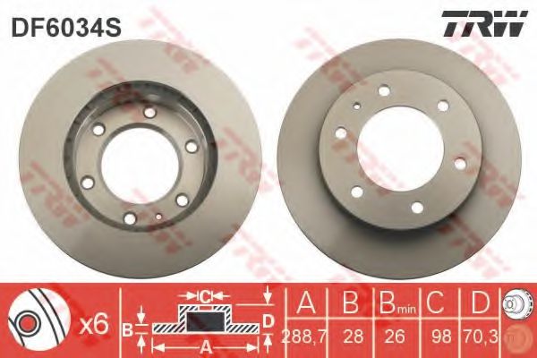 TRW Brake Disc 10705402 - TRW
