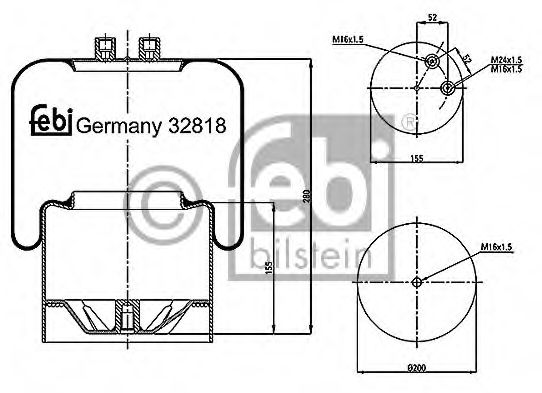 FEBI BILSTEIN Bellow, air suspension 11583688 - FEBI BILSTEIN